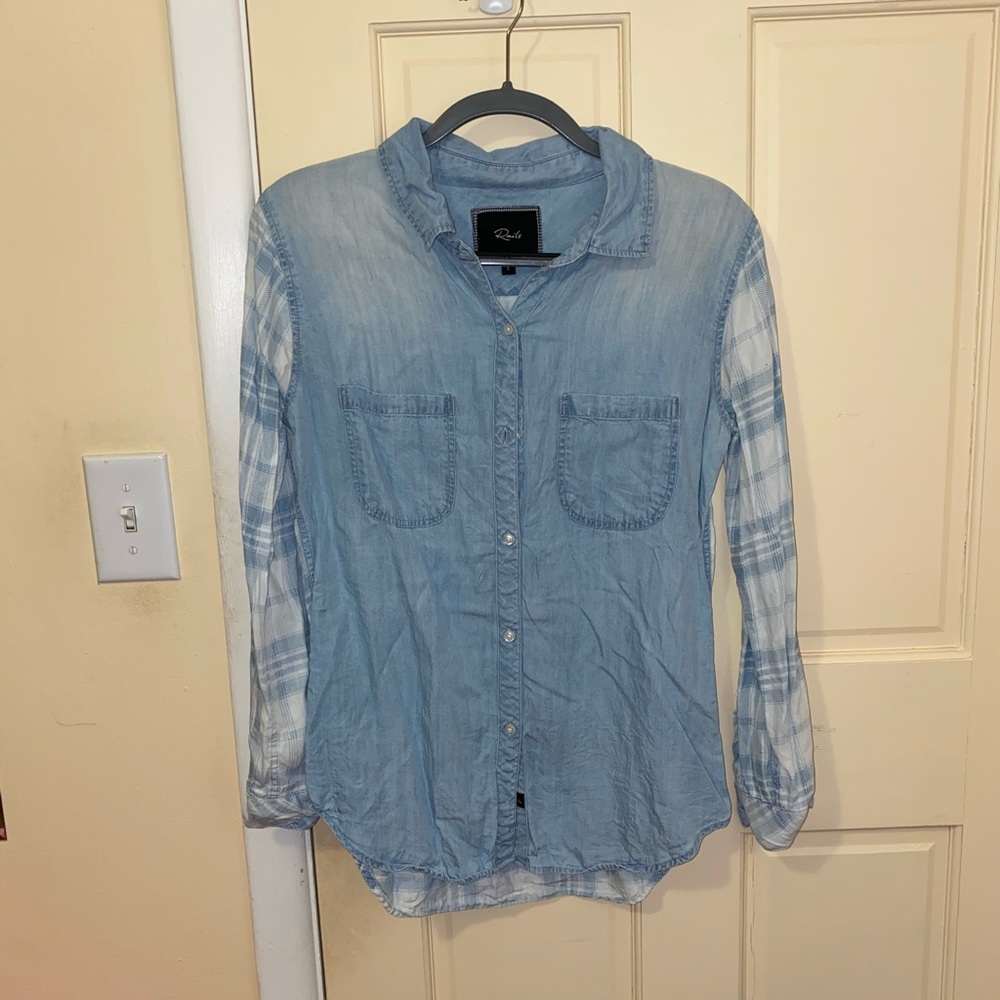 Rails plaid button down long sleeve shirt top